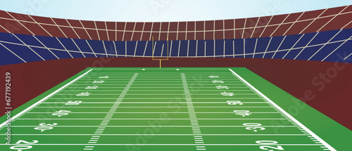 American football field. vector illustration 