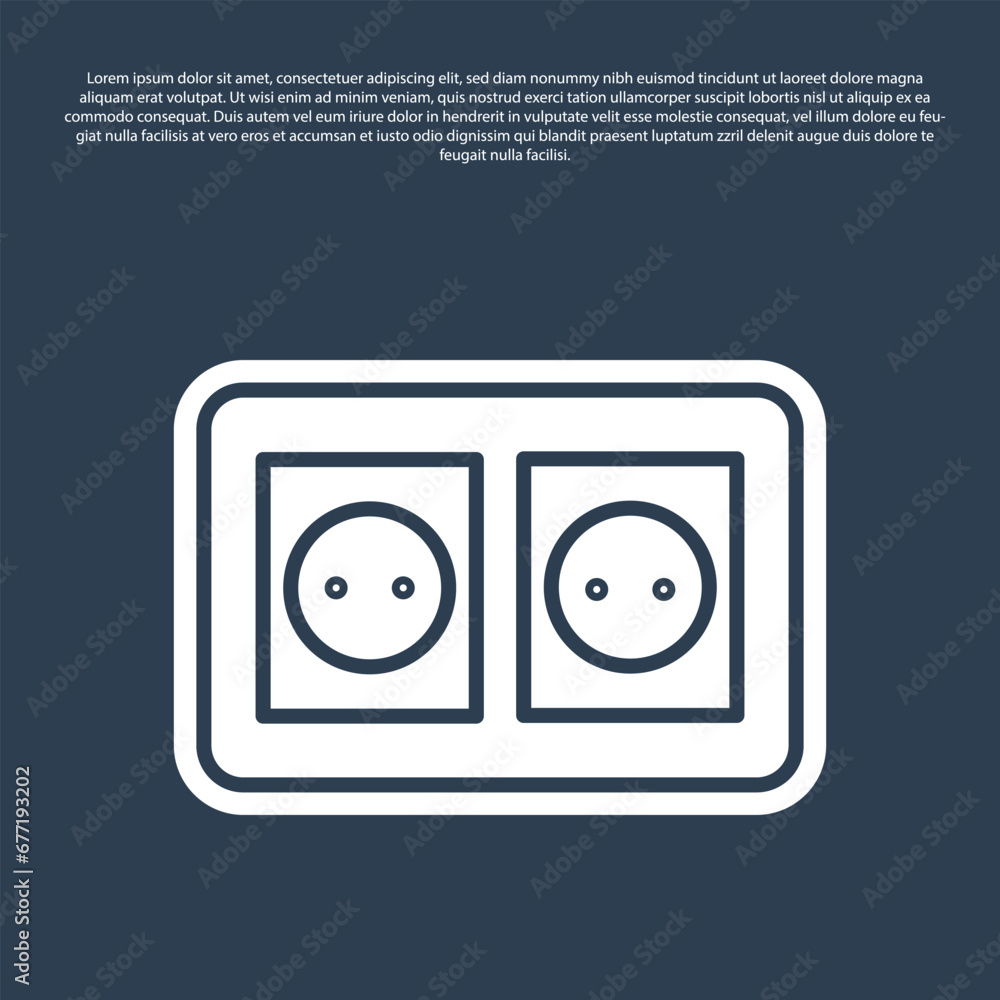Pop art Electrical outlet icon isolated on color background. Power socket. Rosette symbol. Vector