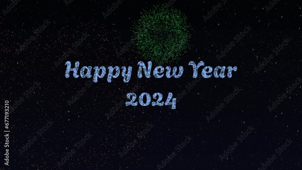 Animated video greeting Happy New Year 2024, this is a holiday to celebrate the New Year 2024 Animated video greeting Happy New Year 2024, this is a holiday to celebrate the New Year 2024
