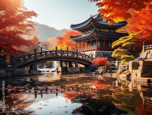 Autumn South Korean Temple © dasom