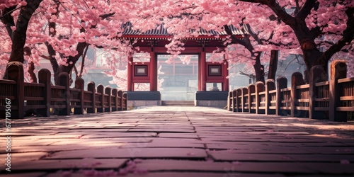 Cherry Blossom Shinto Shrine
