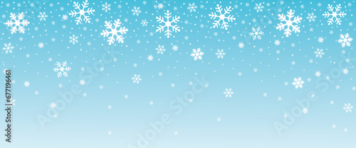 Blue teal christmas background with snowflakes. Vector eps photo