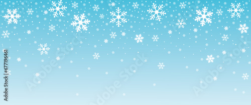 Blue teal christmas background with snowflakes. Vector eps