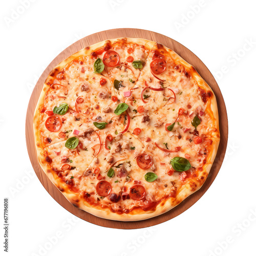 Pizza on transparent background
