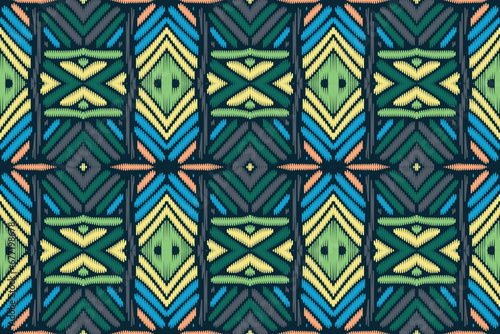 American ethnic native pattern.Traditional Navajo,Aztec,Apache,Southwest and Mexican style fabric pattern.Abstract vector motifs pattern.Design for fabric,clothing,blanket,carpet,woven,wrap,decoration