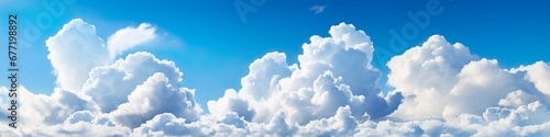 Panaroma blue sky with clouds made with Ai generative technology