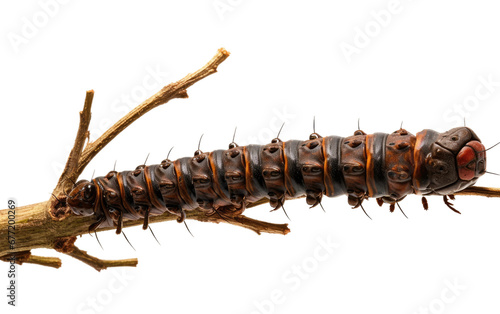 An Intricate Caterpillar on transparent background, PNG Format © Happymoon