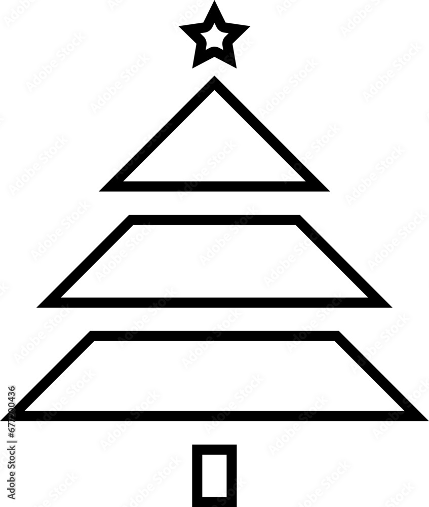Christmas tree, spruce, pine line icon vector image. Christmas tree, spruce, pine line icon vector image.