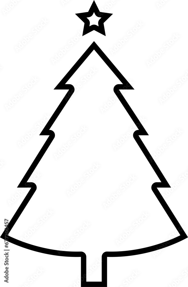 Christmas tree, spruce, pine line icon vector image. Christmas tree, spruce, pine line icon vector image.