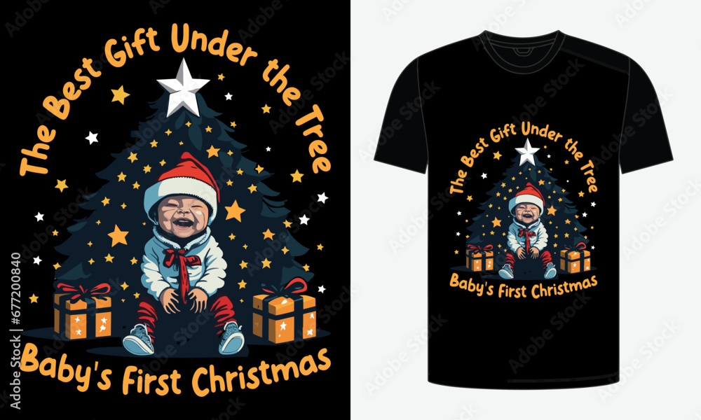 Obraz premium My First Christmas T-Shirt 