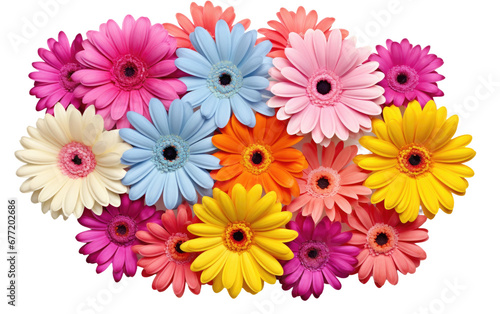 Whimsy Blooms Radiant Daisies on transparent background, PNG Format