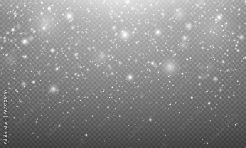 Seamless realistic falling snow. Snowflakes, realistic Christmas snow, falling snow flake, white dust, blizzard. Transparent snow flake pattern. Seamless realistic falling snow. Snowflakes, realistic Christmas snow, falling snow flake, white dust, blizzard. Transparent snow flake pattern.