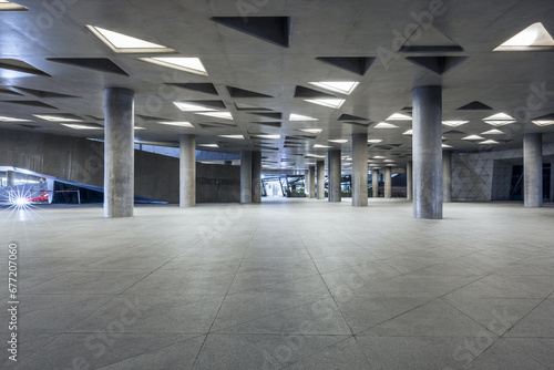 Canvas Print New underground parking road landscape