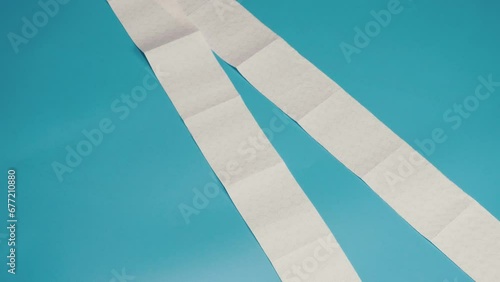 Soft toilet paper. Toilet paper advertisement. Toilet paper concept. Hygiene and health. photo