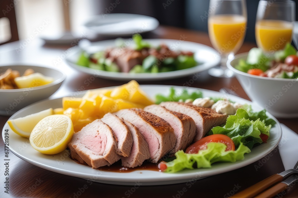 grilled meat with vegetables grilled meat with vegetables