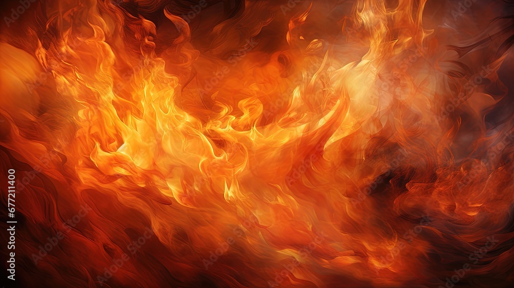 Inferno of Vibrant Flames: A Majestic Display of Intense Heat and Luminous Colors