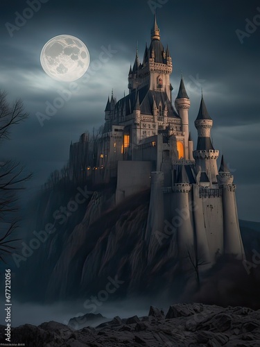 Count Dracula's castle on the hill