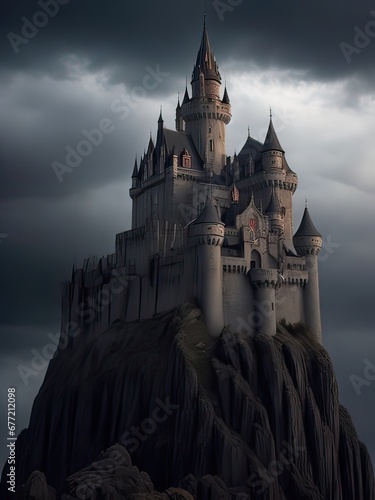 Count Dracula's castle on the hill