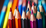 color pencils on white background  ai generative