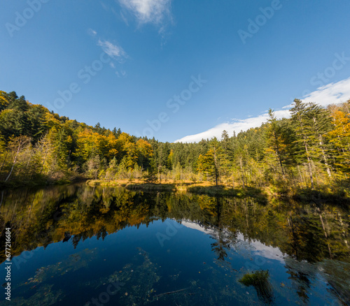 autumn landscape with lake