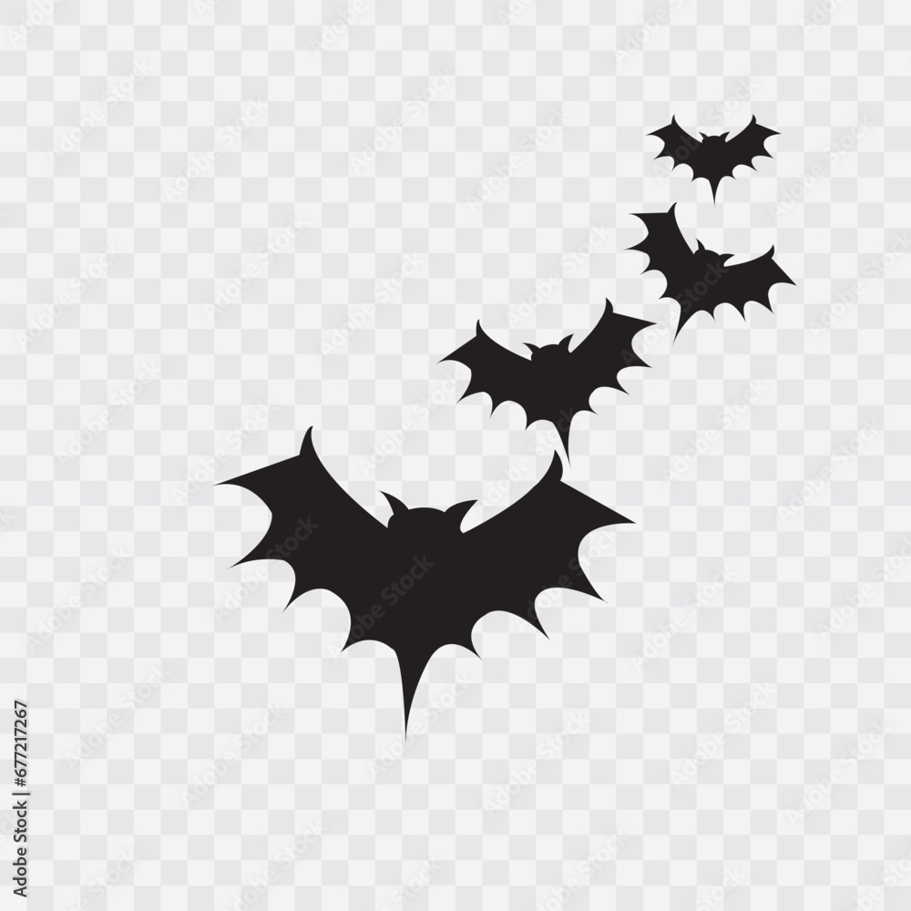 Halloween bats silhouettes. Vector icons. Halloween bats silhouettes. Vector icons.