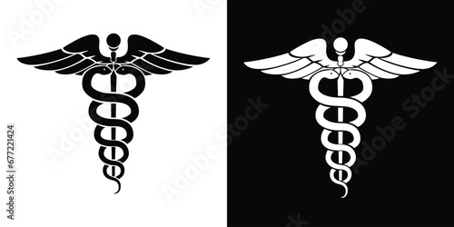 caduceus symbol, Medical logo photo