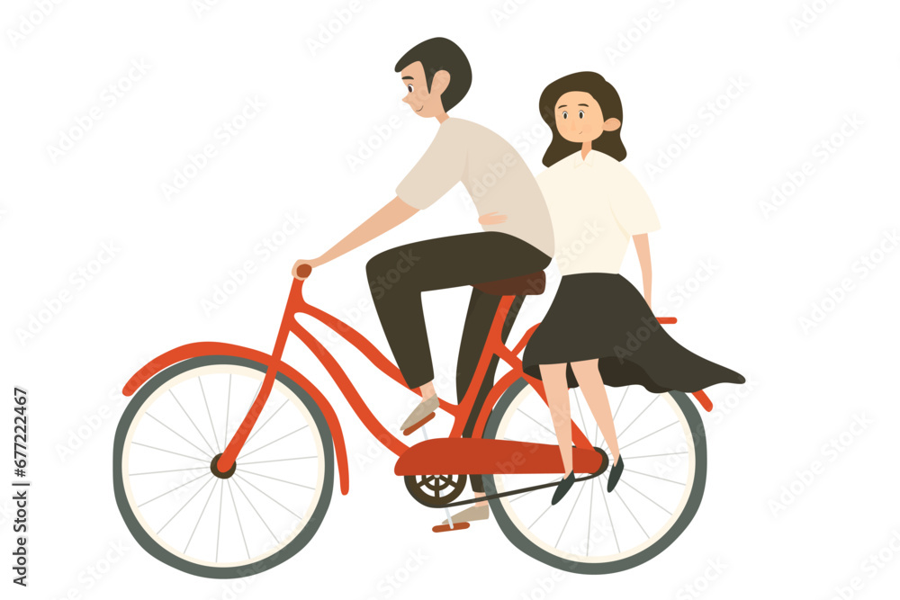 Obraz premium Illustration for Valentine's Day. Couple in love