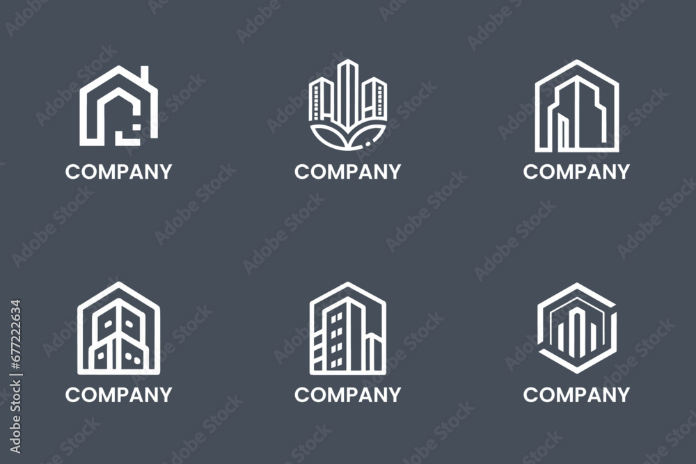6 different modern and minimalistic Logos | Brand Identities for Real Estate Companies 6 different modern and minimalistic Logos | Brand Identities for Real Estate Companies