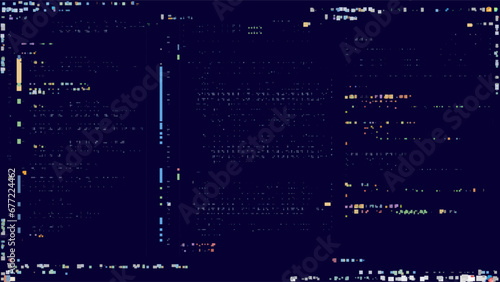 Programming console with dark background. Coding vector Illustration
