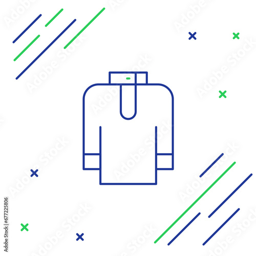 Line Shirt kurta icon isolated on white background. Colorful outline concept. Vector