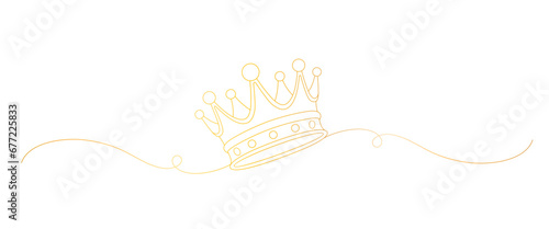 golden crown line art style.
