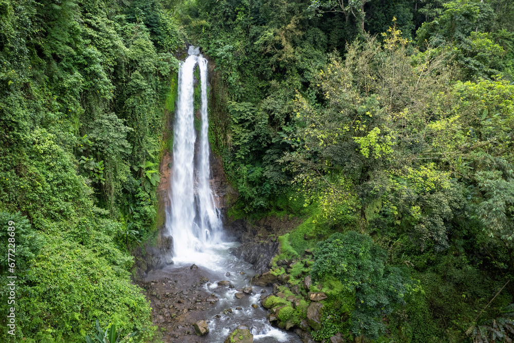 View of Aling Aling waterfall. Bali, Indonesia.