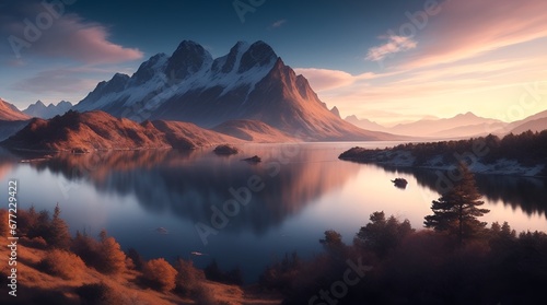 sunrise over the lake © Logo
