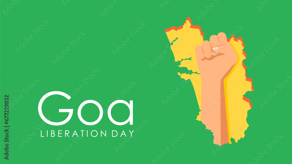 goa liberation day banner template vector - obrazy, fototapety, plakaty 