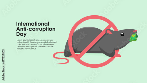 international anti corruption day banner template vector