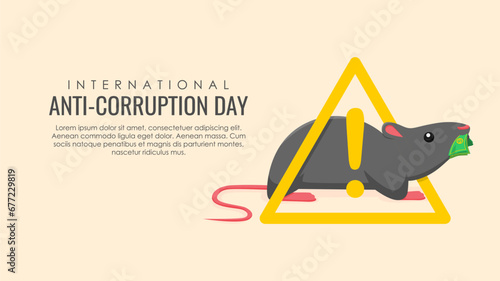 international anti corruption day background template vector