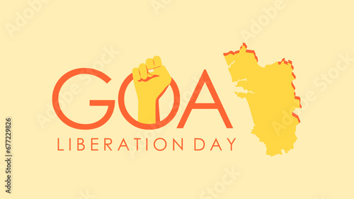 goa liberation day background template vector