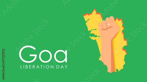 goa liberation day banner template vector