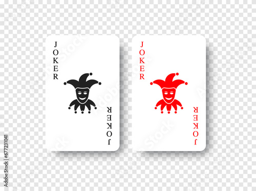 Joker playing cards. Vector EPS 10