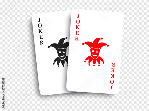 Joker playing cards. Vector EPS 10