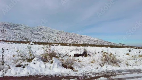 Andes mountain range in the Potrerillos area of ​​Mendoza Argentina
