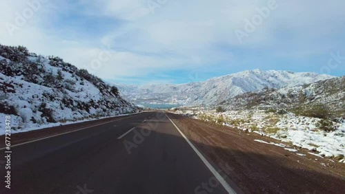 Andes mountain range in the Potrerillos area of ​​Mendoza Argentina