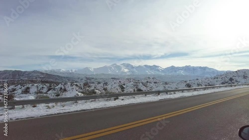 Andes mountain range in the Potrerillos area of ​​Mendoza Argentina