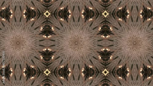 Kaleidoscope motion psychedelic ornament texture background animation colored looping wallpaper