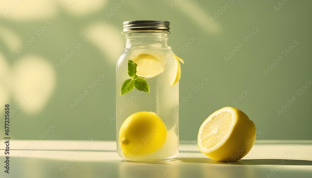 bottle of water with lemon, product picture bottle of water with lemon, product picture