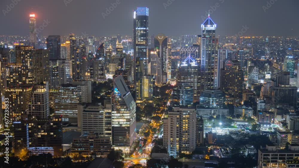 Bangkok's downtown financial district and city skyline Bangkok's downtown financial district and city skyline