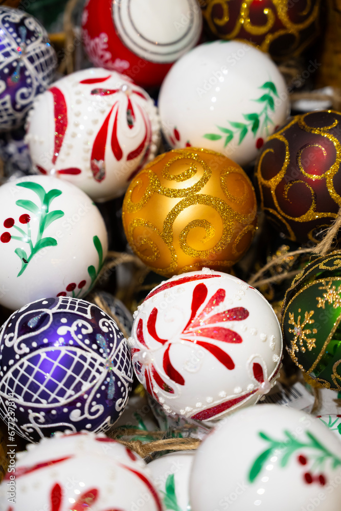 New Year's toys. Balls for the Christmas tree. Christmas mood. New Year's toys. Balls for the Christmas tree. Christmas mood.