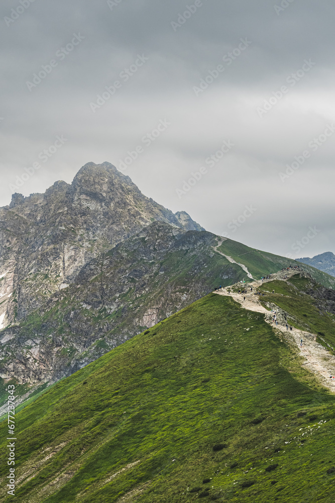 view of the Świnica from the side of Kasprowy Wierch