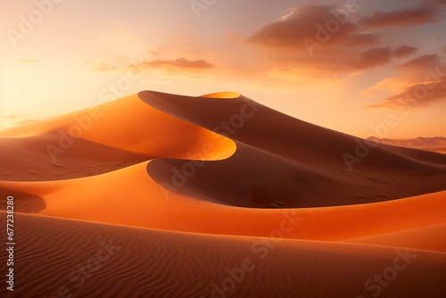 Captivating desert landscape during golden hour