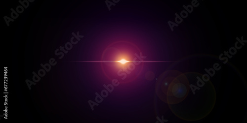 Wallpaper Mural Cinematic warm light flares on black background with Lense flare overlay texture. Torontodigital.ca